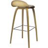 Tabouret haut "3D" H.65 ou 75 cm pieds bois (Plusieurs finitions et dimensions disponibles) - Gubi