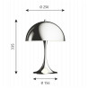Lampe de table Panthella Mini Blanc - Verner Panton - Louis Poulsen