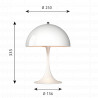 Lampe de table Panthella Mini Blanc - Verner Panton - Louis Poulsen