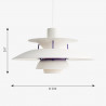 Suspension PH 5 mini blanc classique - Poul Henningsen - Louis Poulsen