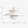 Suspension PH 5 mini blanc classique - Poul Henningsen - Louis Poulsen