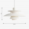 Suspension PH 5 mini blanc classique - Poul Henningsen - Louis Poulsen