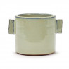 Cache pot M en faïence gris L.18*l.13,5 cm * H.12 cm - Serax