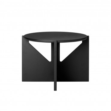 Table "Classic" en bois teinté noir Ø52*H.36 cm - Kristina Dam Studio