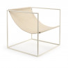 Fauteuil solo seat cream white leather - Valerie Objects