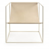 Fauteuil solo seat cream white leather - Valerie Objects