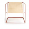 Fauteuil solo seat cream white leather - Valerie Objects