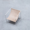 Fauteuil solo seat cream white leather - Valerie Objects