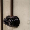 Interrupteur Rotatif Garby en porcelaine noire Externe (pose en saillie) - FONTINI