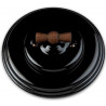 Interrupteur Rotatif Garby Colonial en porcelaine noire encastrable - FONTINI