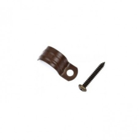 Collier de fixation marron pour tube Ø16 mm / Ø20 mm / Ø25 mm