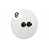 Double bouton poussoir et interrupteur encastrable en porcelaine blanche brillante chromé - Zangra