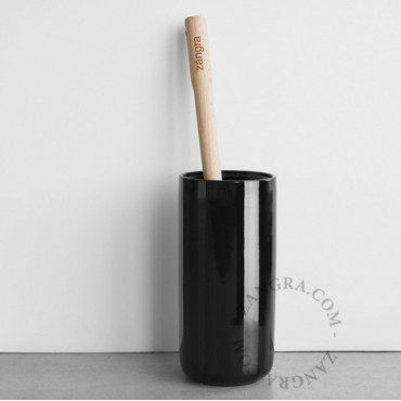 Porte balayette avec brosse en hêtre (Plusieurs coloris disponibles) - Zangra