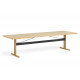 Table PASSERELLE plateau chêne ou noyer vernis - HAY
