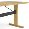 Table "Passerelle" plateau chêne ou noyer vernis (Plusieurs dimensions et coloris disponibles) - Hay