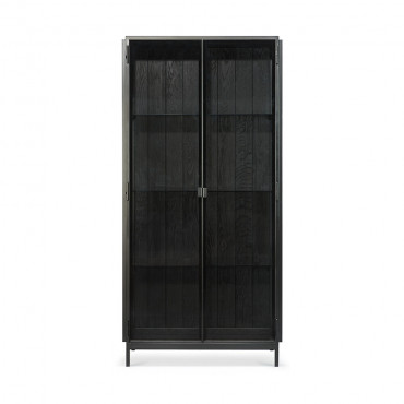 Armoire murale d'atelier – eurokraft basic: h x l x p 600 x 350 x 320 mm,  portes vitrées