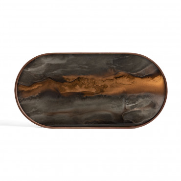 Plateau en verre "Bronze Organic" - Ethnicraft