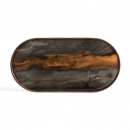 Plateau en verre "Bronze Organic" - Ethnicraft