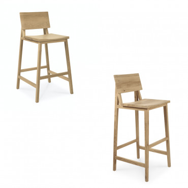 Tabouret de bar "N3 / N4" en chêne (Plusieurs dimensions disponibles) - Ethnicraft