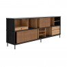 Buffet en teck OSCAR 2 portes coulissantes 3 tiroirs - Ethnicraft