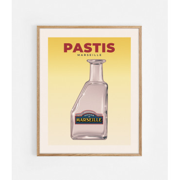 Affiche PASTIS Marseille 40*50cm - Thomas Cantoni