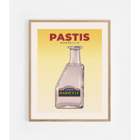 Affiche "PASTIS" Marseille 40*50cm - Thomas Cantoni