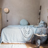 Coussin MERCER Diamètre 65 cm en lin charbon - Bed And Philosophy