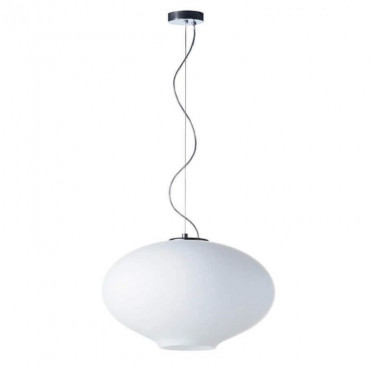 Suspension "Anita" chrome / verre opalin - Nemo Lighting