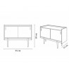 Buffet / Enfilade "1050" Small en chêne (Plusieurs coloris disponibles) - 366 Concept