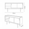 Buffet / Enfilade "1050" Small en chêne (Plusieurs coloris disponibles) - 366 Concept