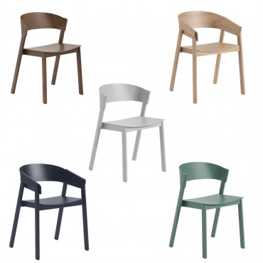 Chaise "Cover" avec ou sans accoudoirs (Plusieurs coloris disponibles) - Muuto