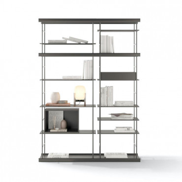 Bibliothèque / Etagère modulable "Bost" L.140*H.200 cm (plusieurs dimensions et coloris disponibles) - Treku