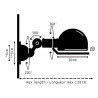 Applique Signal "SI300" Noir mat avec interrupteur - Jieldé