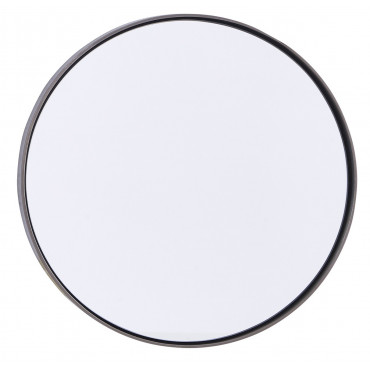 Miroir design Reflektion rond en acier brossé 30cm - House Doctor