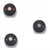 Bouton poussoir à push "Do" en porcelaine noire pose en saillie (Plusieurs options disponibles) - Fontini