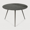 Table basse ronde en métal LUNA 80cm Noir - Ethnicraft