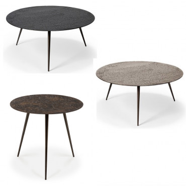 Table basse ronde en métal LUNA 80cm Noir - Ethnicraft