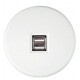 Prise double port USB A "Iris" (Plusieurs coloris disponibles) - Modelec