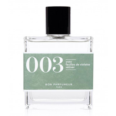 L'Eau de parfum 003 au yuzu, aux feuilles de violette et au vétiver - Bon Parfumeur