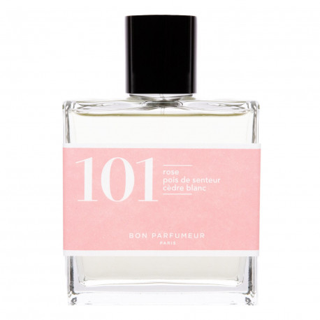 L'Eau de parfum 101 à la rose, au pois de senteur et au cèdre blanc - Bon Parfumeur