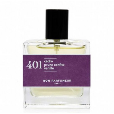 L'Eau de parfum 401 au cèdre, à la prune confite et à la vanille - Bon Parfumeur