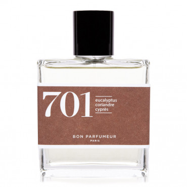 L'Eau de parfum 701 à l'eucalyptus, à la coriandre et au cyprès - Bon Parfumeur
