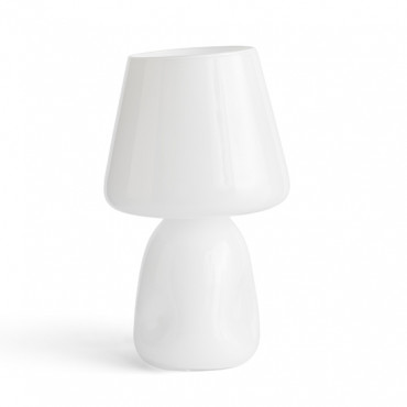 Lampe de table "Apollo" en verre opalin blanc - Hay