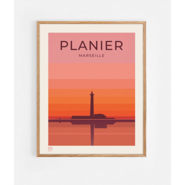Affiche "PLANIER" Marseille 40*50cm - Thomas Cantoni