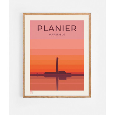 Affiche PLANIER Marseille 40*50cm - Thomas Cantoni