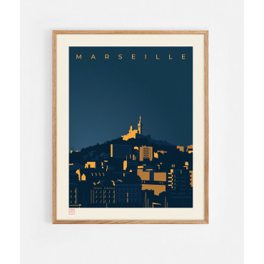 Affiche MARSEILLE 40*50cm - Thomas Cantoni