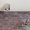 Applique / Plafonnier étanche "Koss II" coloris gris texturé - Astro