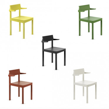 Chaise en frêne avec accoudoirs "Silent" (Plusieurs coloris disponibles) - Valerie Objects