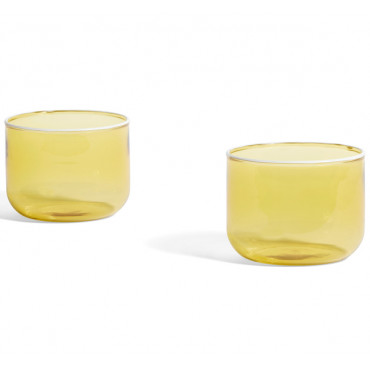 Lot de 2 verres "Tint" light yellow - Hay