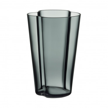 Vase "Alvar Aalto" 220 mm en verre gris foncé - Iittala